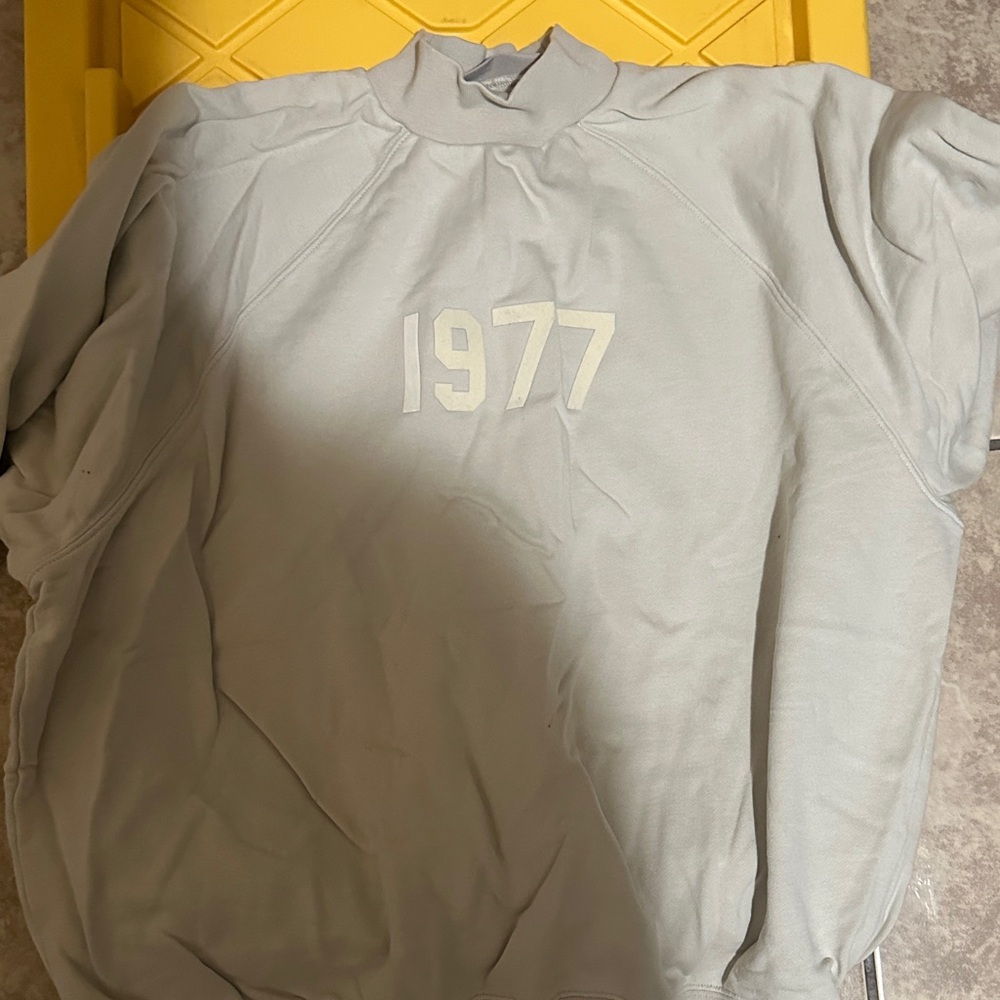 Essentials Light Gray Crewneck Sweater